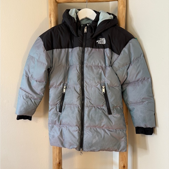 KIDS' GOTHAM 550 FILL POWER DOWN PARKA IN BLUE FROST IRIDESCENT GIRLS XS - Picture 1 of 9